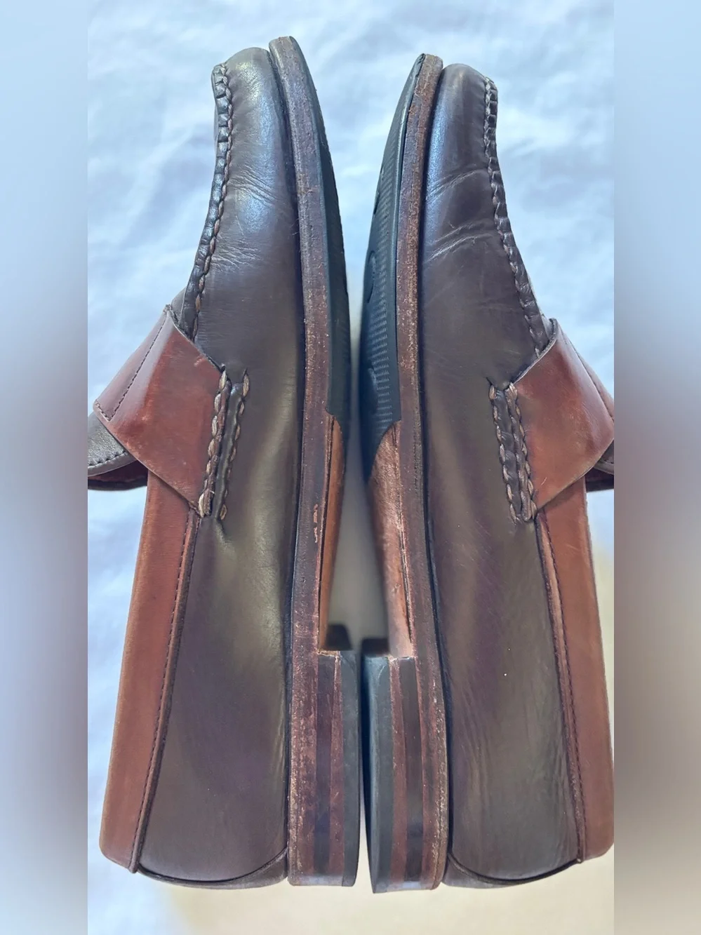 Allen Edmonds Burke Penny Loafers Men’s 9 Brown Leather Slip On Dress Shoes USA